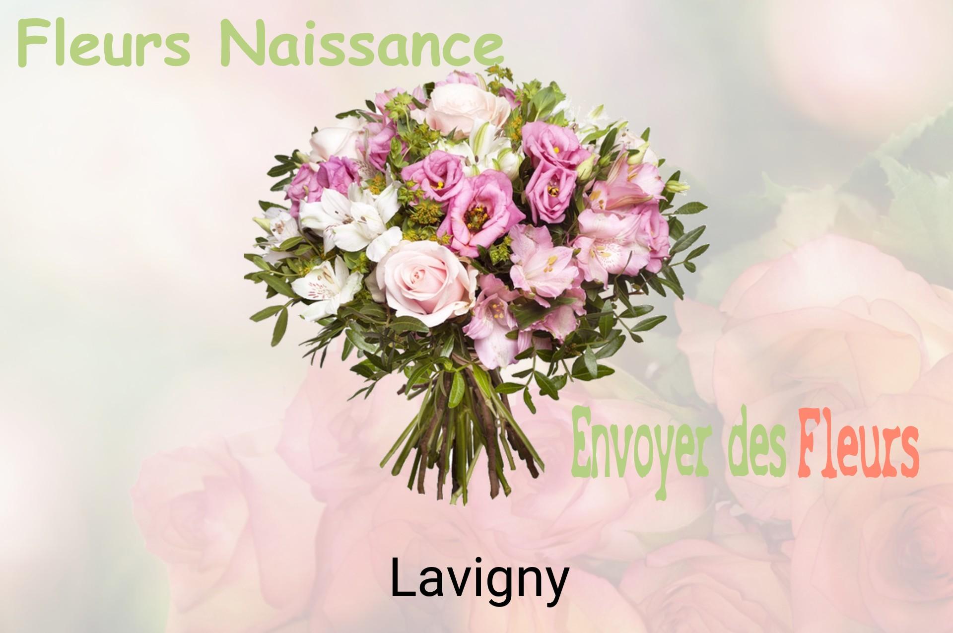 Bouquet de fleurs de naissance livré à Lavigny